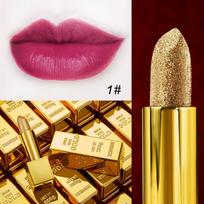 Auksiniai lūpų dažai Matiniai lūpų dažai Makeup Small Gold Nugget lūpų dažai 1#