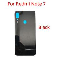 „Xiaomi Redmi Note 7“ galinių durelių stiklo plokštės galinių durelių korpusas su klijais, skirta „Redmi Note 7“ Note 7 Black