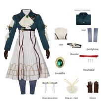Violetinis Evergarden Cosplay kostiumas Anime Uniform suknelė Helovino karnavalinis kostiumas XL