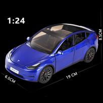 Naujas 1/24 mastelio modelis Y liejamo lydinio žaislų modeliai Automobilių modeliavimas su garsu ir šviesa, atsitraukimo funkcija Kolekcija berniukų žaislų dovanos mėlyna