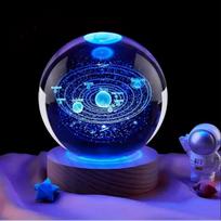 6 cm 3D krištolo rutulys, lazeriu graviruotas saulės sistemos astronomijos gaublys, gimtadienio dovana, stiklinis rutulys, namų dekoravimas solar system