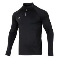 Under Armour vientos spalvos paprastas kasdienis sportinis pusiau užsegamas kvėpuojantis patogus ilgomis rankovėmis fitneso marškinėlis unisex viršutinė dalis Juoda 24600603-001 4XL