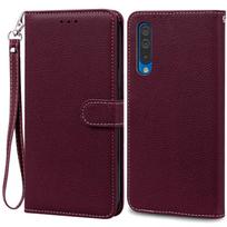 A50 dėklas Samsung Galaxy A50 dėklui Odinis atverčiamas piniginės dėklas Samsung A50 dėklui A 50 A505 A505F Minkštas silikoninis dangtelis Fundas For Samsung A50