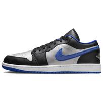Air Jordan 1 Low Juodi Game Royal Vyriški sportbačiai Balti Metallic-Platinum 553558-007 47.5 gray
