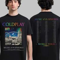 Coldplay London Music of The Spheres Tour Marškinėliai 2025 M. Wembley Stadione 22 23 Aukščiausios klasės prabanga Tinka ir vyrams, ir moterims Viršus Y2k S