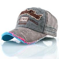 Unisex Snapback beisbolo kepuraitė, moteriška skalbta džinsinė hip-hop kepuraitė vyrams raidėmis siuvinėta „trucker“ kepuraitė 56-59CM ruda