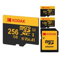 KODAK ULTRA PERFORMANCE U3 V30 A1 microSDXC UHS-I Flash atminties kortelė su 10 klasės UHS-1 adapteriu, iki 100MB/s, skirta DSLR fotoaparato išmaniajam telefonui U3 128GB