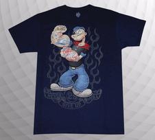Popeye Jūreivis Pistoletai Vintažiniai Marškinėliai S