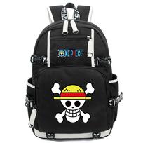 Anime One Piece kuprinė paaugliams berniukams Mergaitėms Atgal į mokyklą Kuprinė Studentams Luffy Mokyklinė krepšys Vyrams Moterims Laisvalaikio USB Kelioniniai Krepšiai black