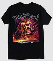 Motorhead Orgasmatron Vintage trumpomis rankovėmis juodi unisex marškinėliai S