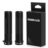 RIDERACE Dviračio Vairas Rankenos TPR Guma Ergonomiškas Kalnų Mtb Dviračio Vairas Bmx Vairavimo Rankena Neslystanti Patogi Vairo Galų Apsauga juoda