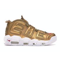 „Supreme x Nike Air More Uptempo Metallic Gold“ unisex sportbačiai, balti 902290-700 42.5