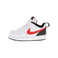 Nike Court Borough Low 2 TD White University Red Baby Sneakers Black BQ5453-110 23.5