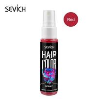 Sevich 8 spalvos plaukų dažų purškiklis momentiniam plaukų dažymui plaukų formavimo produktas 30 ml laikinų plaukų dažų spalvos mados grožio makiažas raudona