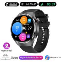 Naujas GPS išmanusis laikrodis Vyriškas GT4 Pro 360*360 HD ekranas Širdies ritmo Bluetooth skambutis NFC IP68 išmanusis laikrodis silicone strap juoda
