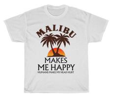 Malibu Rumo Gėrimai Daro Mane Laimingu Žmonės Man Skauda Galvą Unisex Marškinėlis L