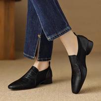 Moteriški klasikiniai sujungimai Natūralios odos žemakulniai batai Retro Loafers Biuro moteriški laisvalaikio jaukūs pompos Zaptos Mujer 35