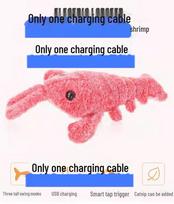 Elektrinis šokinėjantis vėžys - Katės žaislas - USB įkraunamas pliušinis vilioklis one charging cable, only charging cable