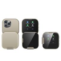 2G paprastas telefonas Maža dėžutė Jutiklinis mobilusis telefonas 2 SIM budėjimo režimas Maginis balsas Bluetooth Sinchronizuoti muziką Žibintuvėlis Mini pasukamas mobilusis telefonas C tipo Atsarginis telefonas Without TF card auksas