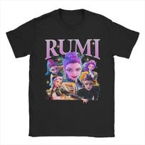 Rumi K-pop Demonų Medžiotojai Huntrix 90-ųjų marškinėliai moterims Naujoviški marškinėliai Apvalia iškirpte Trumpomis rankovėmis Marškinėliai Dovanos Idėja Drabužiai S