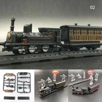 1/200 4D garo elektrinio lokomotyvo traukinio modelis 7cm mini plastiko konstravimo rinkinys smėlio stalo surinkimo žaislas vaikams dovana