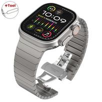 Ultra 2 1 Titano spalvos, skirtas Apple Watch Ultra 49mm 45mm 44mm 42mm prabangi apyrankė iWatch 46mm 41mm 8 9 10 nerūdijančio plieno apyrankė 38mm 40mm 41mm