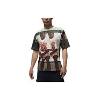 Jordan Flight Series Spalvų Blokų Character Grafikos Spausdinimo Apvalios Kaklo Trumpomis Rankovėmis T-shirt SS24 Vyriški Viršutiniai Drabužiai Sail FN5955-133 XXL