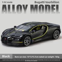 Simuliacija 1/32 Bugatti Tourbillon lydinio sportinio automobilio modelis lieto metalo miniatiūra vaikiškas berniuko žaislinis transporto priemonė gimtadienio dovana