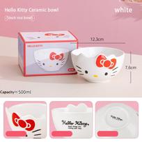 Sanrio 5 colių keraminė ryžių sriubos dubenėlis Melody, Cinnamoroll ir Kuromi indams Animacinis netaisyklingas Anime reljefinis dubenėlis vaikams