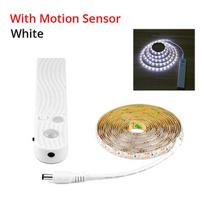 Belaidis judesio jutiklis LED juostelės lempa 1M 2M 3M USB LED juostelės 5V atsparus vandeniui 1m With Motion Sensor balta