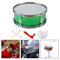 13 colių būgnas su pirštinėmis Lengvas muzikos instrumentas, skirta mergaitėms, pradedantiesiems, suaugusiems Green Monophonic