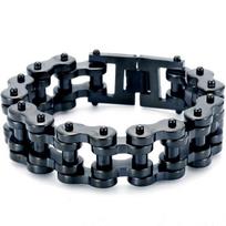 Massive 22MM Width Bike Motorcycle Link Chain Bracelet for Men Punk Rock Style Heavy Stainless Steel Men's Bicycle Bracelets 20.5CM juoda
