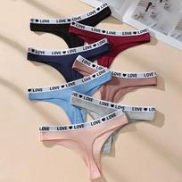 7 vnt. Seksualios moteriškos kelnaitės apatinės kelnaitės Apatiniai rūbai Mergaičių kelnaitės Medvilninės „G-String“ kvėpuojančios moteriškos kelnaitės, moteriškas apatinis trikotažas XS įvairiaspalvis