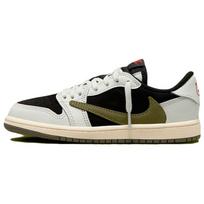 Travis Scott x Air Jordan 1 Retro Low OG SP PS Olive Kids Sneakers White Sail University-Red DZ5909-106 33.5 black