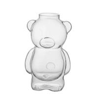 Bear Shaped Glass Cup 320ml Cute Teddy Bear Wine Glass Unique Champagne 1pc Without Straw
