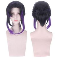 Exquisite Demon Slayer Kimetsu No Yaiba Kochou Shinobu Cosplay Costume Robes For Parties Wig Only,One Size