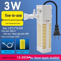 Akvariumo itin tylus 5-in-1 filtras ir cirkuliacinis deguonies siurblys yellow
