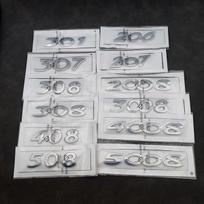 Aukštos Kokybės 3D ABS Automobilio Galinio Bagažo Lipdukas Emblema Ženklelis Raidžių Lipdukas 206 207 301 307 308 408 508 Automobilio Aksesuarai 206 sidabras