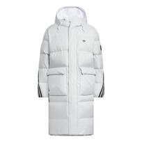 Adidas Originals FW25 Ilgas pūkinis paltas Trys juostelės Ančių pūkai Šiltas Laisvas kirpimas Su gobtuvu Ilgas pūkinis paltas Unisex Viršutinė apranga KC2566 XL
