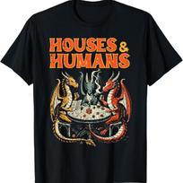 Gaming Houses Humans Funny Rpg Parody Gamer Men Boys Kids T-Shirt S juoda