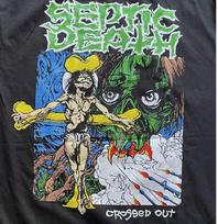 VINTAGE 90-ųjų Septic Death Grupės Trumpomis Rankovėmis Medvilniniai Juodi Visų Dydžių Marškinėliai Unisex Marškinėliai S