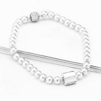 S925 Sterlinginio Sidabro Rutuliuko ir Cirkonio Apyrankė Moterims Gimtadienio Banketo Dovanos 21cm white
