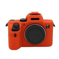 A7III minkštos silikoninės gumos fotoaparato apsauginis korpuso dangtelis, skirtas Sony A7 III A7RIII A7III A7M3 A7R3 fotoaparato krepšys oranžinė