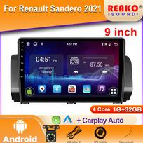 Android Carplay Auto For Renault Sandero 2021 Car Radio Multimedia Video Player Navigation Stereo GPS IPS Screen 2Din DVD 4 core 1GB+32GB carplay
