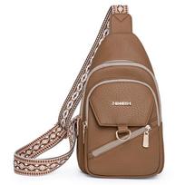 Moterų rankinė per petį Crossbody rankinė Sling piniginė Juosmens krepšiai Veganiškos odos Krūtinės krepšys moterims Pečių pirkinių krepšys Diržinė rankinė Kelioninis kuprinė su reguliuojama petneša chaki
