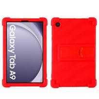 Samsung Tab A9 planšetinio kompiuterio 8,7 colio minkštas silikoninis apsauginis dėklas su stovu Samsung Tab A9 8.7 inches raudona