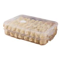 Daugiasluoksnis Wonton šviežumo palaikymo organizatorius Plastikinis maisto šaldiklio laikymo dėžutė Šaldytuvas Pink-1 Layer