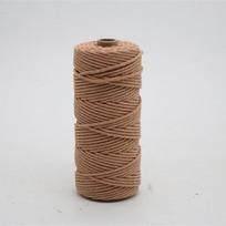 Virvė 3mm 100m Natūralios medvilnės virvė 4-gyslė suktas medvilninis laidas sienų dekoracijoms, rankdarbiams, mezgimui, boho stiliaus namų vestuvių dekorui terakotos spalvos