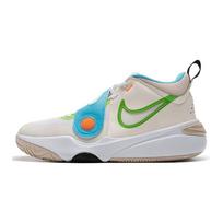 Nike Team Hustle D11 GS Šviesiai dramblio kaulo spalvos Veiklios žalios spalvos Vaikų sportbačiai Kreminės baltos Spalvos Smėlio FNB8904-131 37.5
