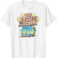 Scooby-Doo Mystery Machine Centered Front View Text Logo T-Shirt L